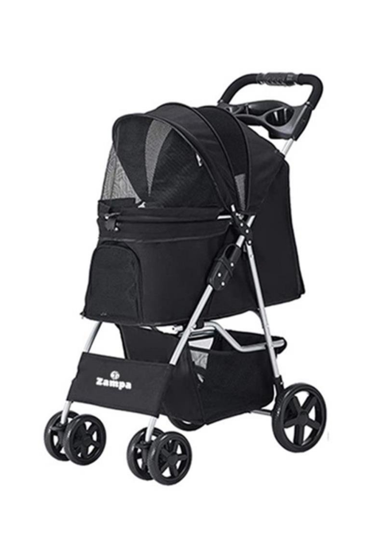 Zampa Favorite 46x78x99 cm Siyah Kedi Gezdirme Arabası