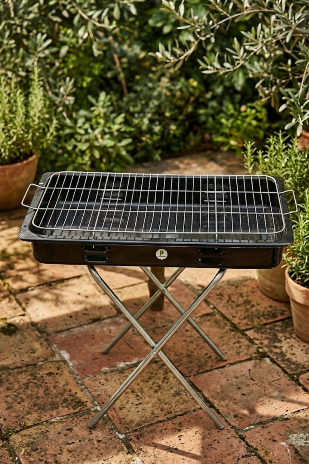  Pratik Outdoor Portatif Katlanır Ayaklı Emaye Çantalı Mangal 52x30 cm