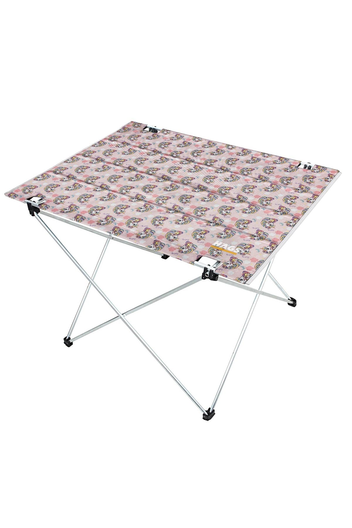 Haegs Ultralight Katlanır Kamp Masası, Piknik, BBQ, Balıkçılık, Avcılık, Plaj, Hiking için Taşınabilir Kompakt Roll Up Outdoor Kamp Masası Large - Unicorn