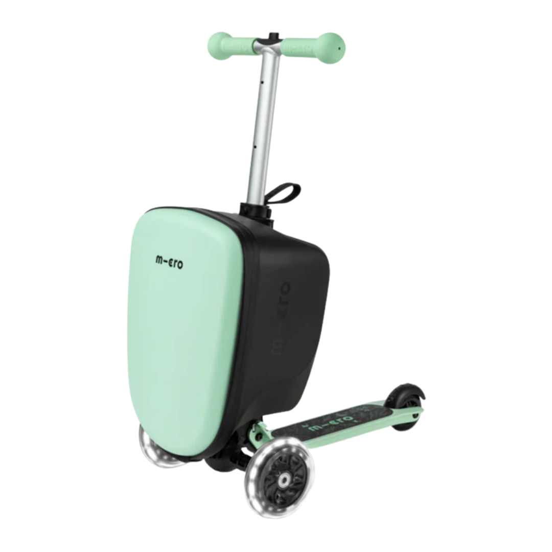 Micro Ride On Luggage Junior Katlanır Scooter Bagaj Mint Yeşil
