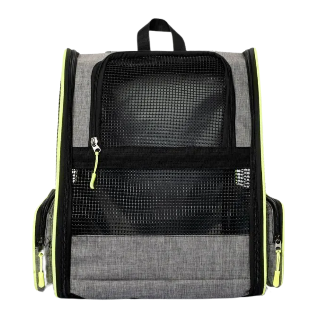 Brave Paws Plastik Fileli Piramit Model Yıkanabilir Kedi ve Köpek Çantası Gri