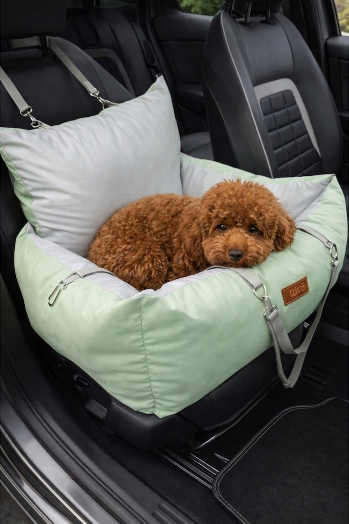 Reyo Max Design Maxie Comfort Drive Araba Koltuğu ve Köpek Yatağı Mint – Evcil Hayvan Araç İçi Güvenli Taşıma Koltuğu, Konforlu Seyahat Yatağı