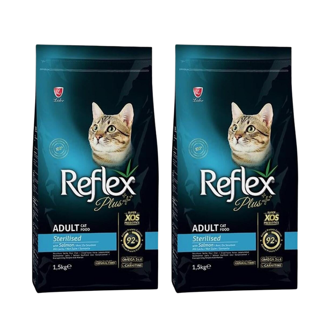 Reflex Plus Somonlu 1.5 kg Kısırlaştırılmış Yetişkin Kedi Maması x 2 Adet