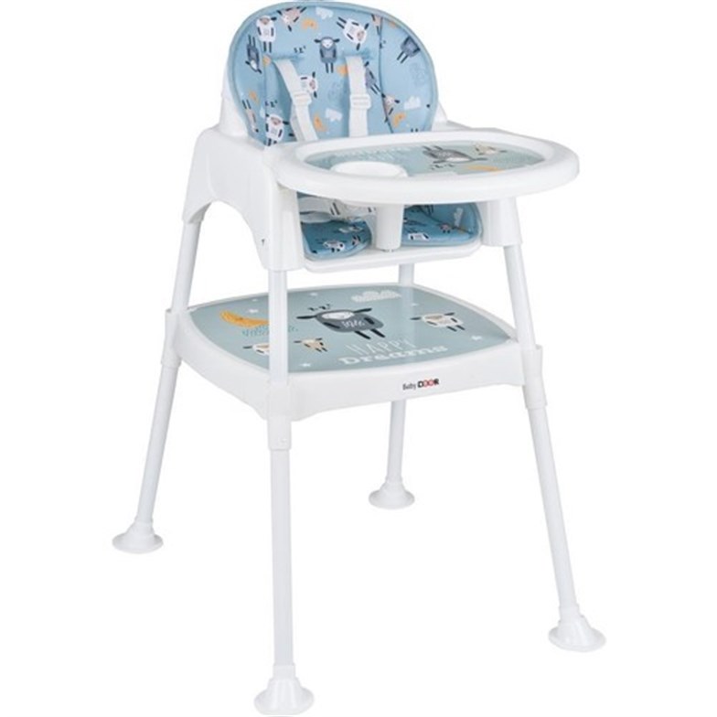 Babydoor Mama Kuzu Çalışma Masalı Pedli Mama Sandalyesi 3 In 1 Mavi