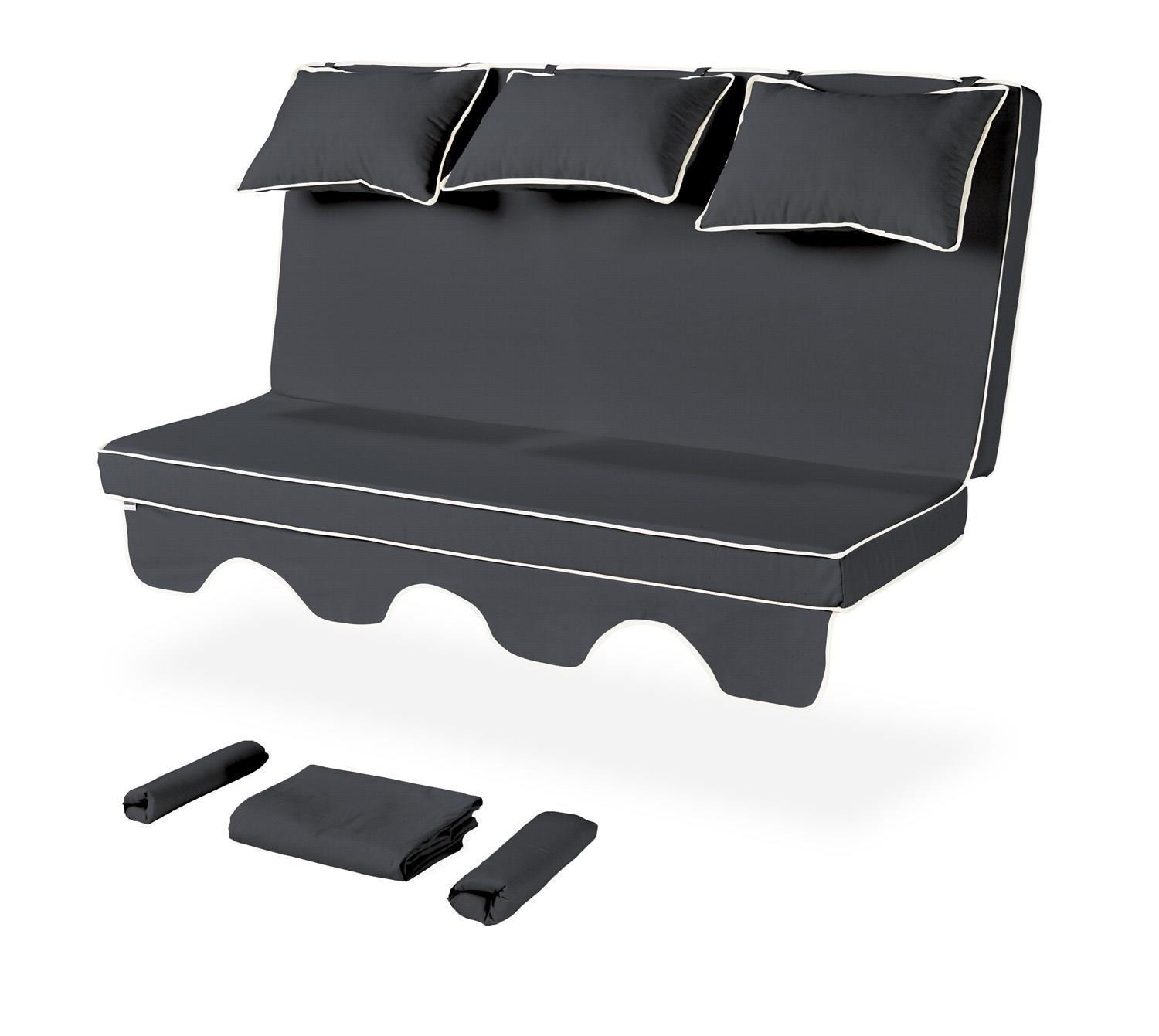 Erinöz Salıncak Minder Takımı 3 Kişilik (Süngerli) - Salvia - Antrasit