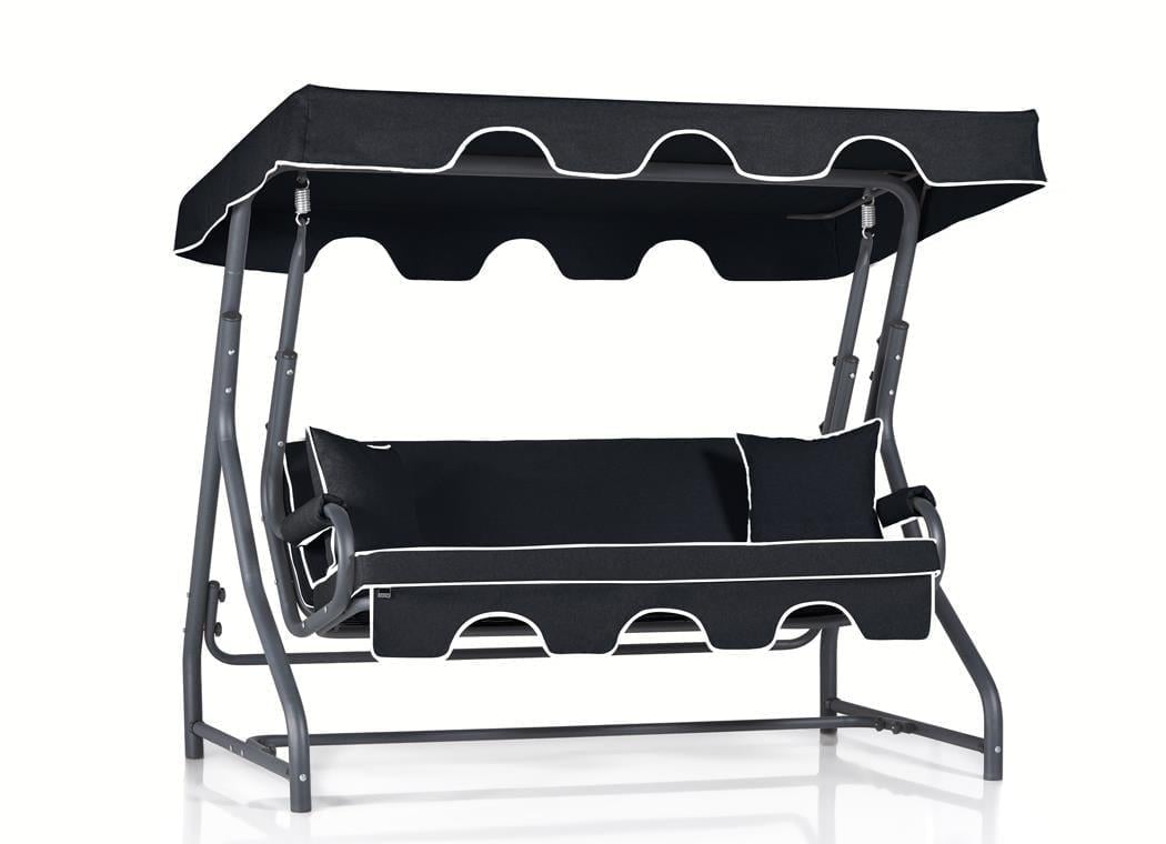 Erinöz Ruta 3 Kişilik Sabit Bahçe Balkon Teras Salıncağı - Antrasit