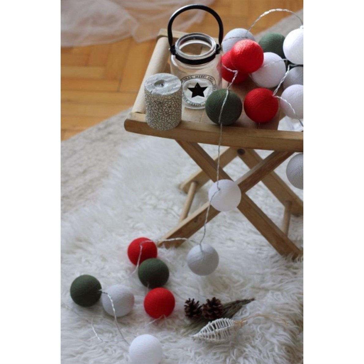 Boule De Petite Merry Christmas Işıklı Top Aydınlatma