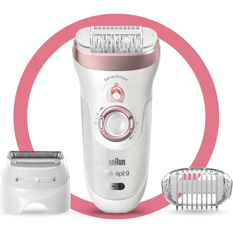 Braun Silk-épil 9 9720 SensoSmart Kablosuz Islak & Kuru 4 Ek Parçalı 2'si 1 Arada Epilatör