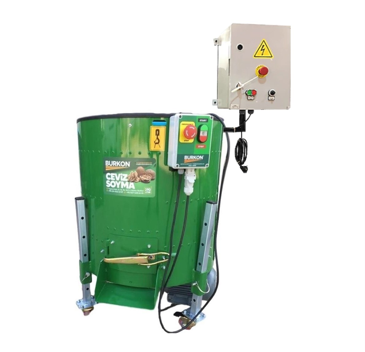 Burkon 190 Lt 75 Kg Devir Ayarlı Ceviz Soyma Makinası