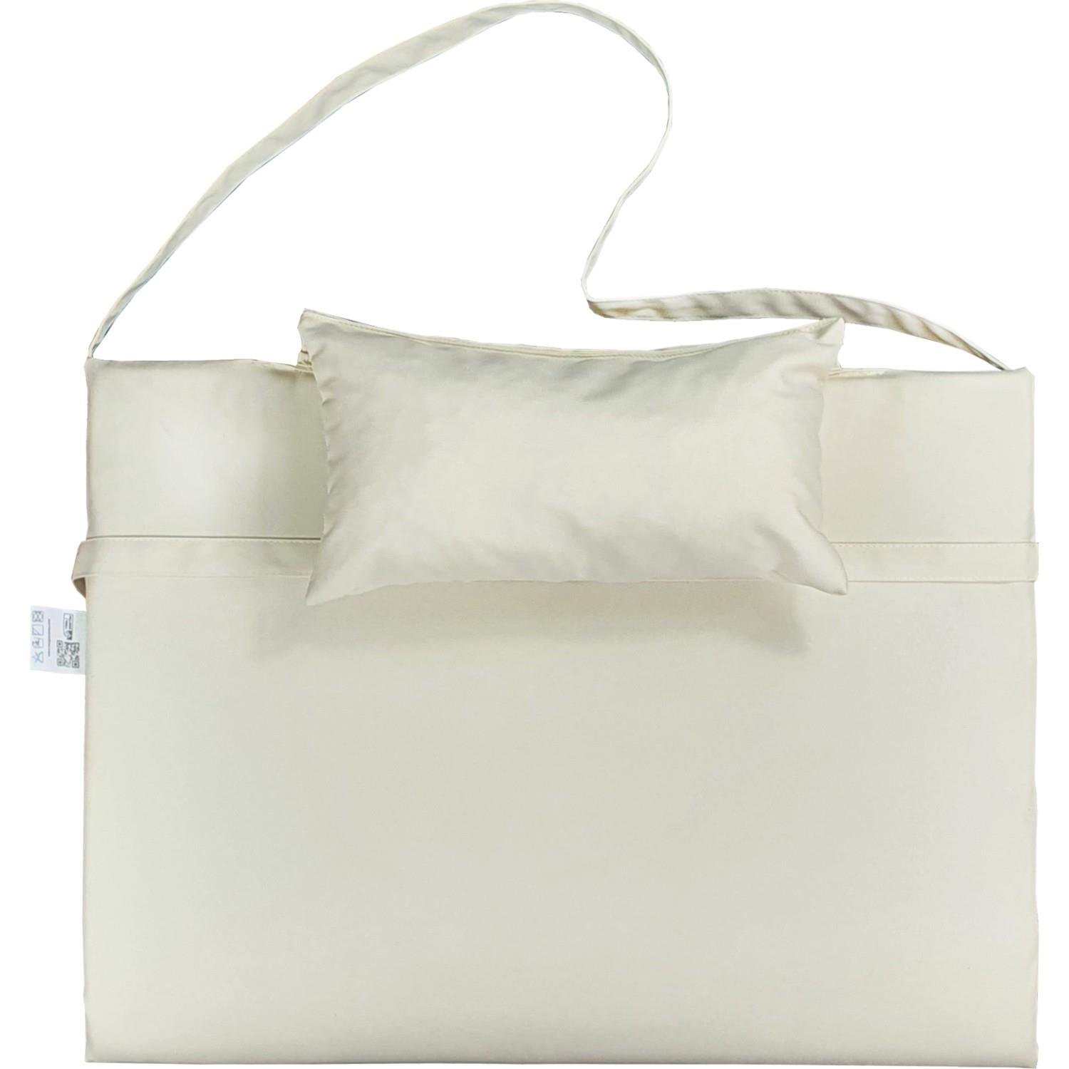 Bysay Taşınabilir Katlanır Plaj Havuz Şenzlongu Kamp Yatağı Minderi Krem SM5721006