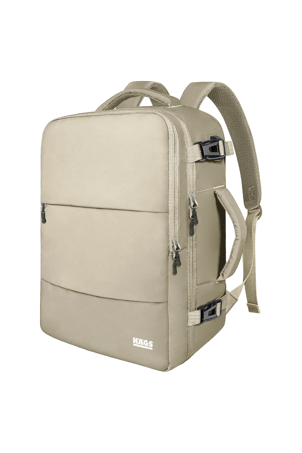 Haegs Seyahat Sırt Çantası, Laptop Sırt Çantası Hafif El Çantası Küçük Bavul Valiz, Uçak Onaylı Bagaj Çantası, Erkek ve Bayan İçin, 15.6 inç Notebook Dizüstü Bilgisayar Macbook Laptop Çantası, Bej