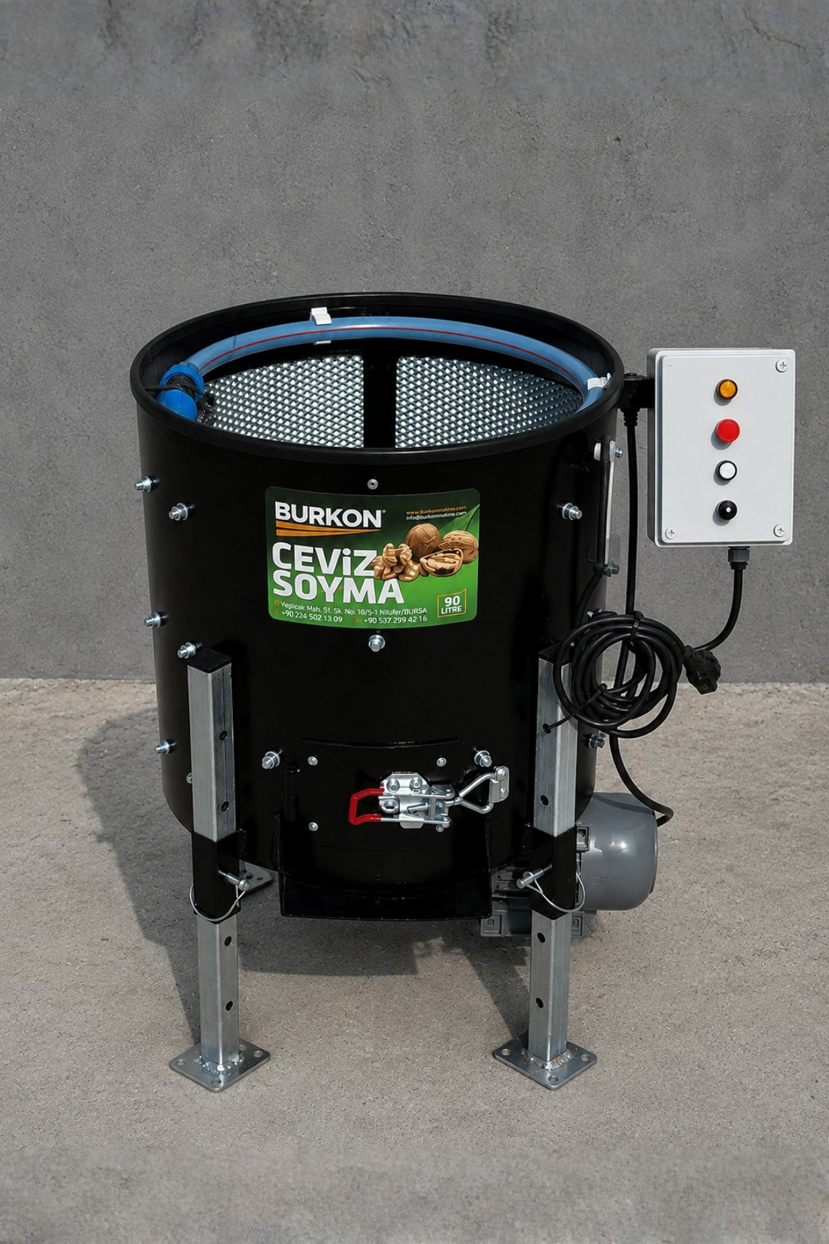 Burkon 90 Lt 35 Kg Devirli Ceviz Soyma Makinesi