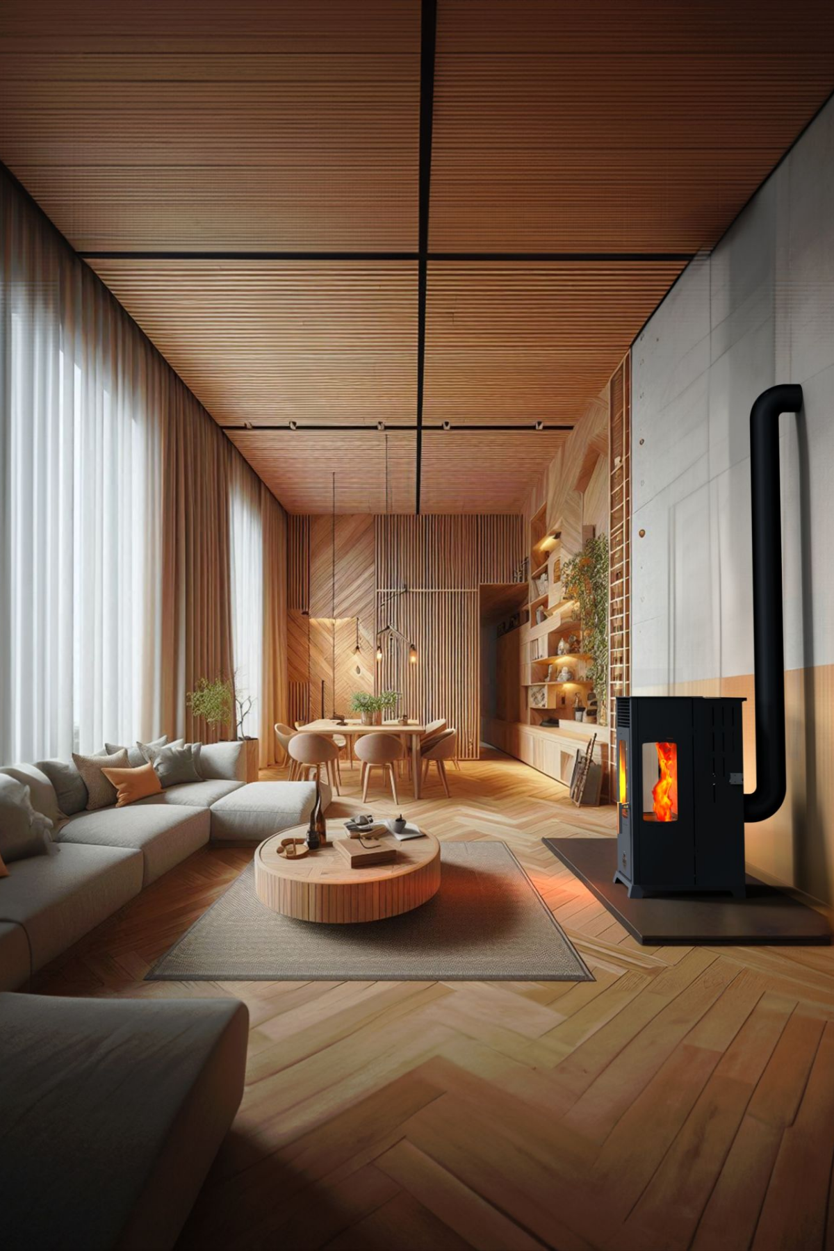 Baba's Stove Eco Plus Fan 8KW Plus Pelet ve Odun Sobası