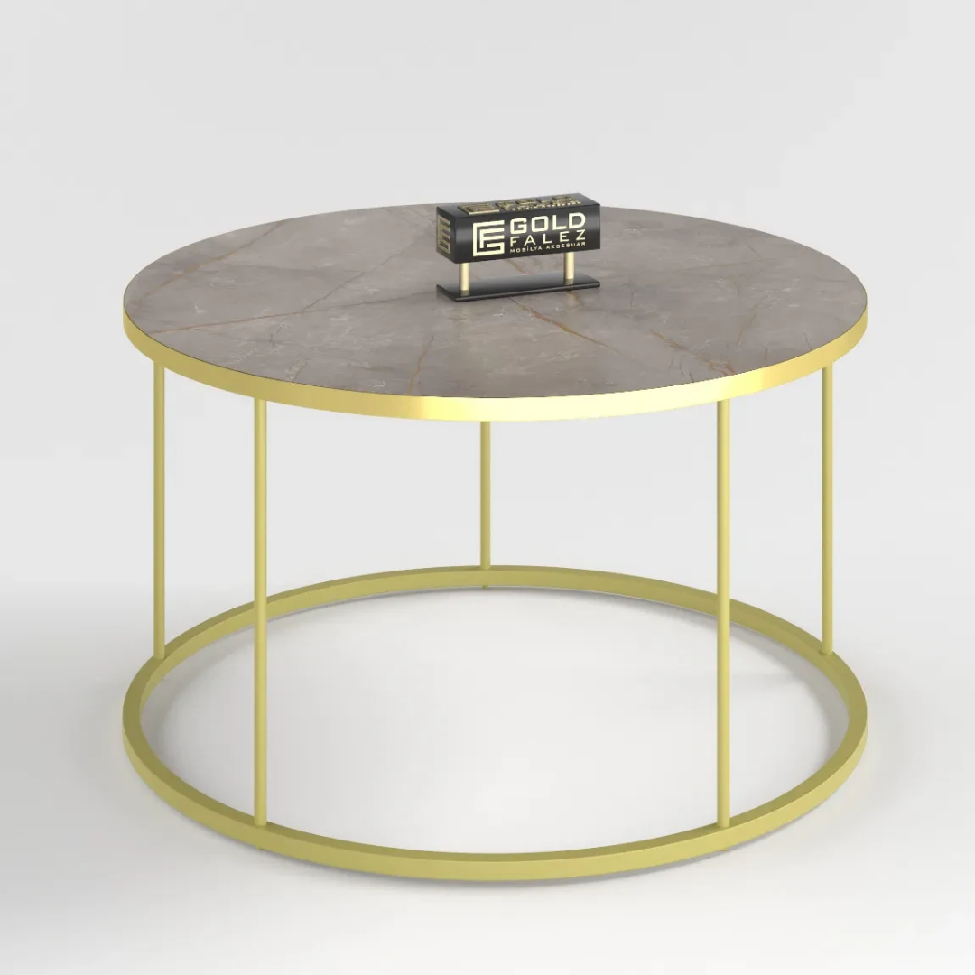 Gold Falez Orta Sehpa Terra Lüx Gold Gordion