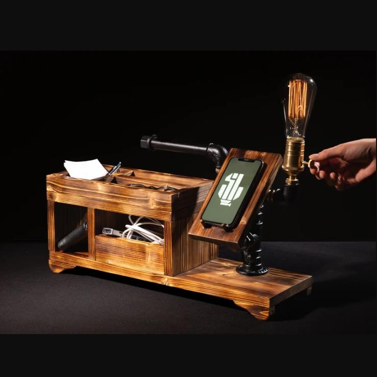 Rustik Atölye John's Organizatör Gece Lambası