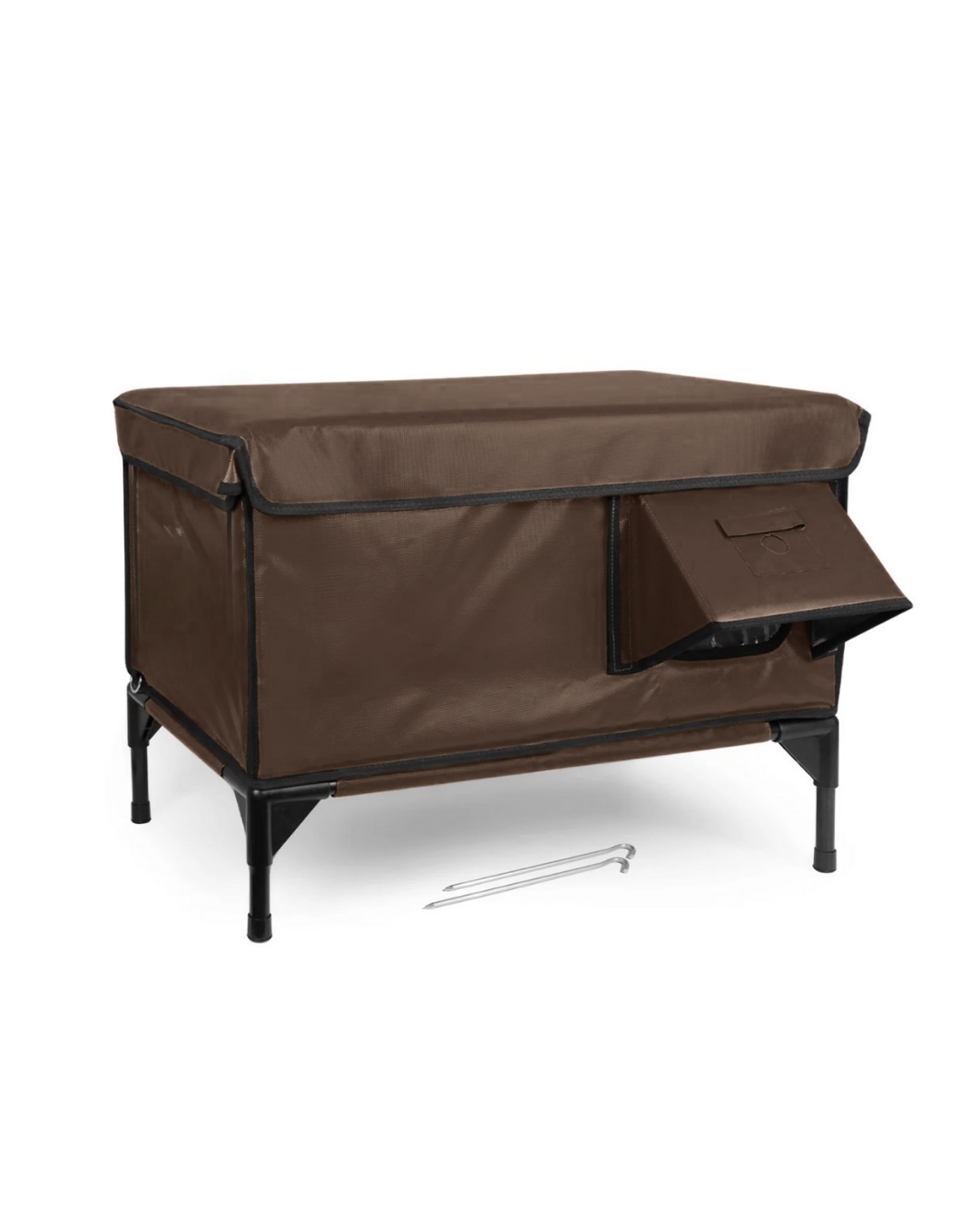 Reyo Dış Mekan Kedi Evi Isı Yalıtımlı Su ve Rüzgar Geçirmez Kedi Barınağı Kahverengi