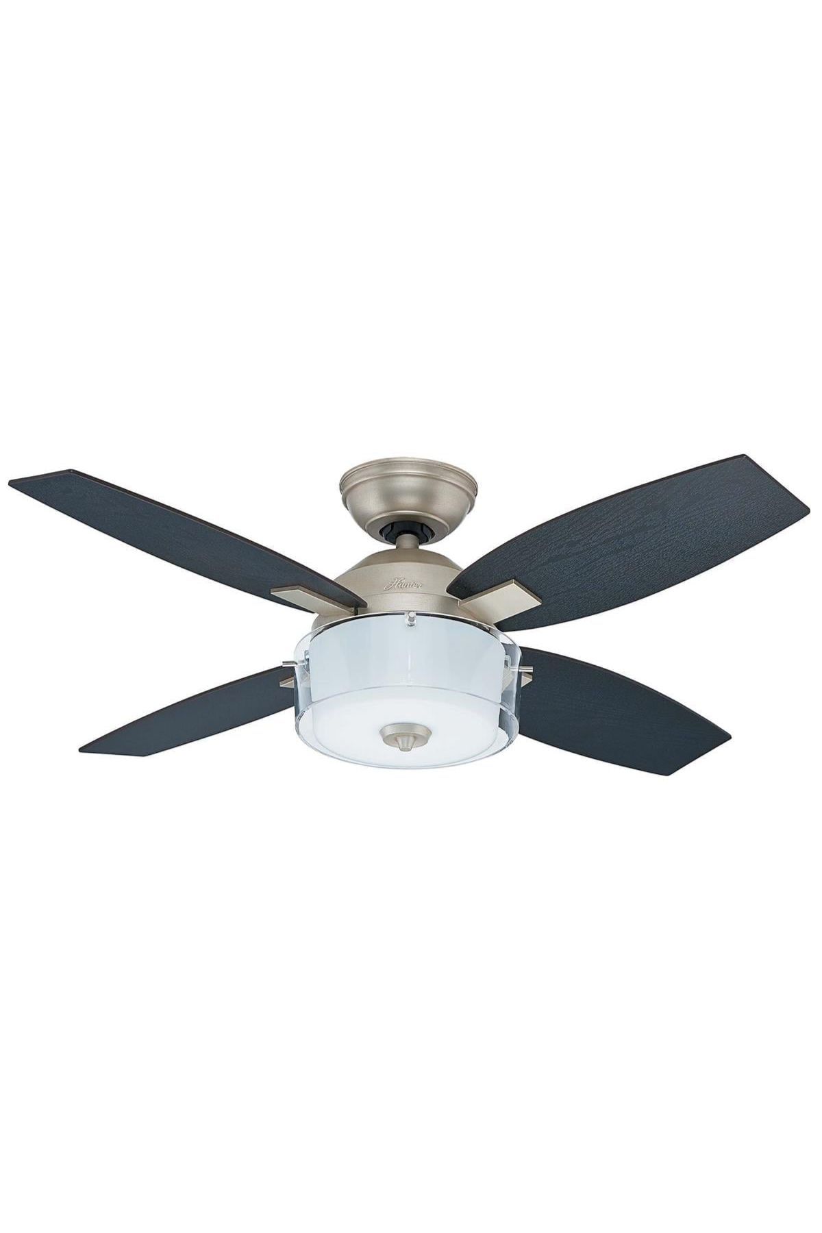 Hunter Fan Central Park Canlı Kalay 107 Cm Aydınlatmalı Tavan Vantilatörü