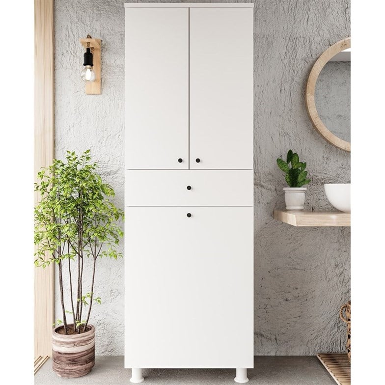 Chancolye ﻿İrem Banyo Dolabı Sepetli Beyaz
