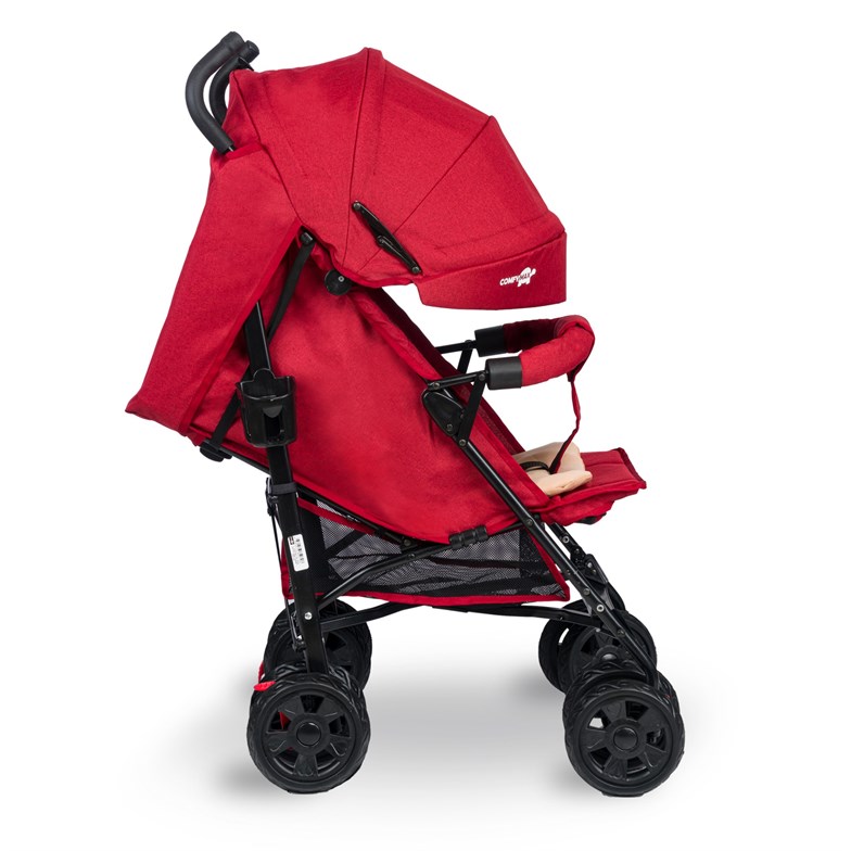 Comfymax Tam Yatar Baston Bebek Arabası – Dark Red - Ereyon