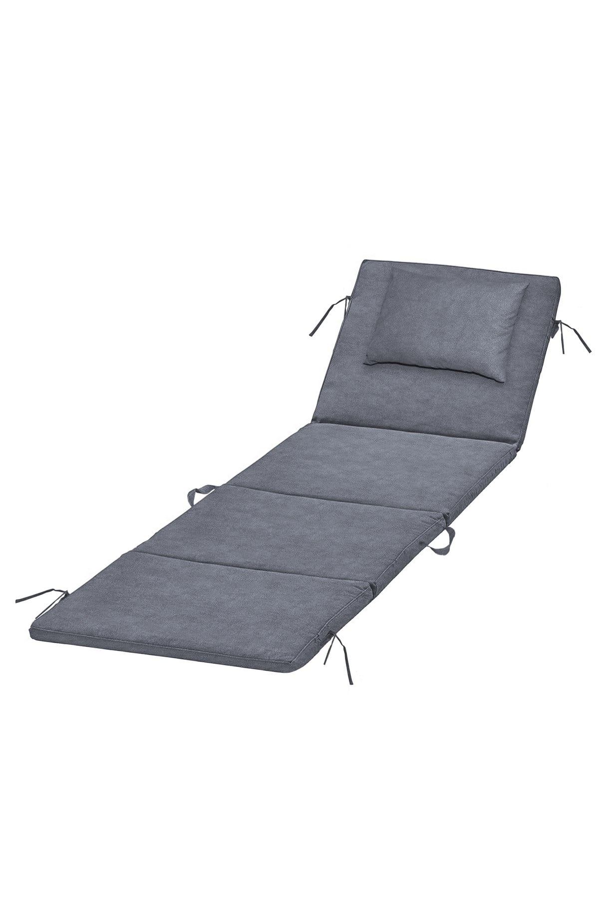 Haegs Plaj Minderi, Plaj Çantası Tasarımlı, Katlanır Plaj Matı, Yastıklı, Plaj Şezlong Minderleri, 22 Dens 180x53x2cm - Gri