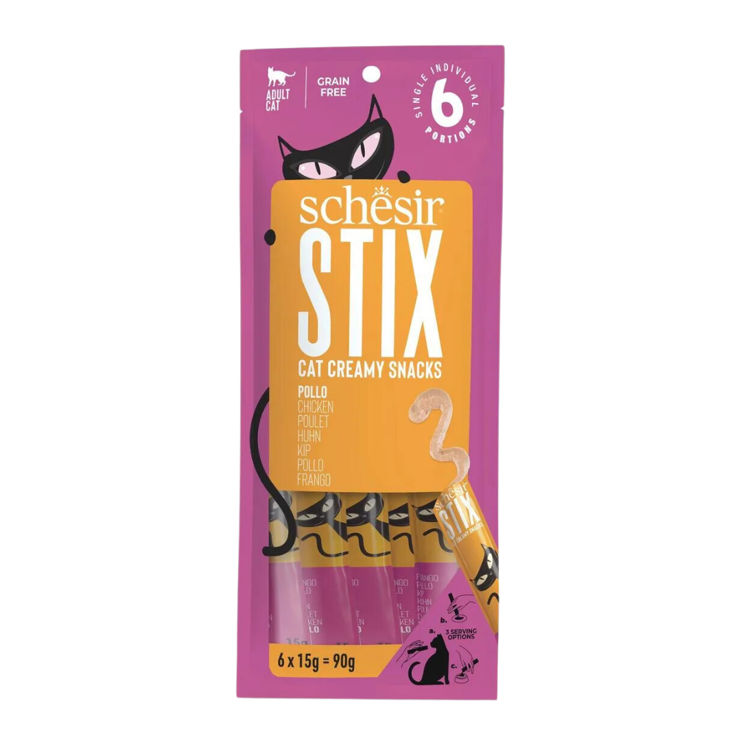 Schesir Stix Tavuklu 6x15 gr Sıvı Kedi Ödül Maması