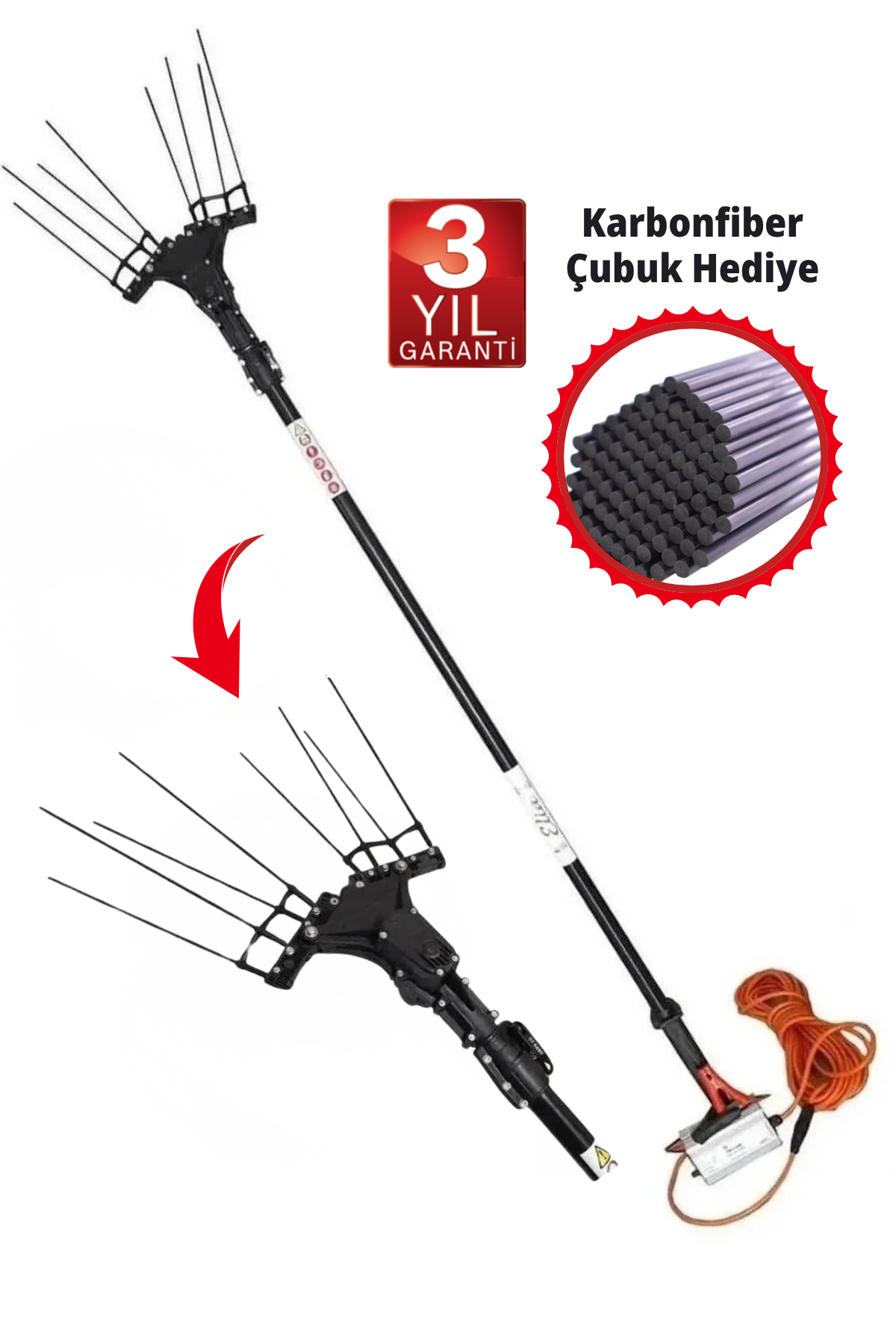 Elia 750 W Sensörlü Devir Ayarlı Zeytin Hasat Makinesi