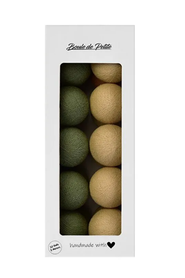 Boule De Petite Forest Green Işıklı Top Aydınlatma