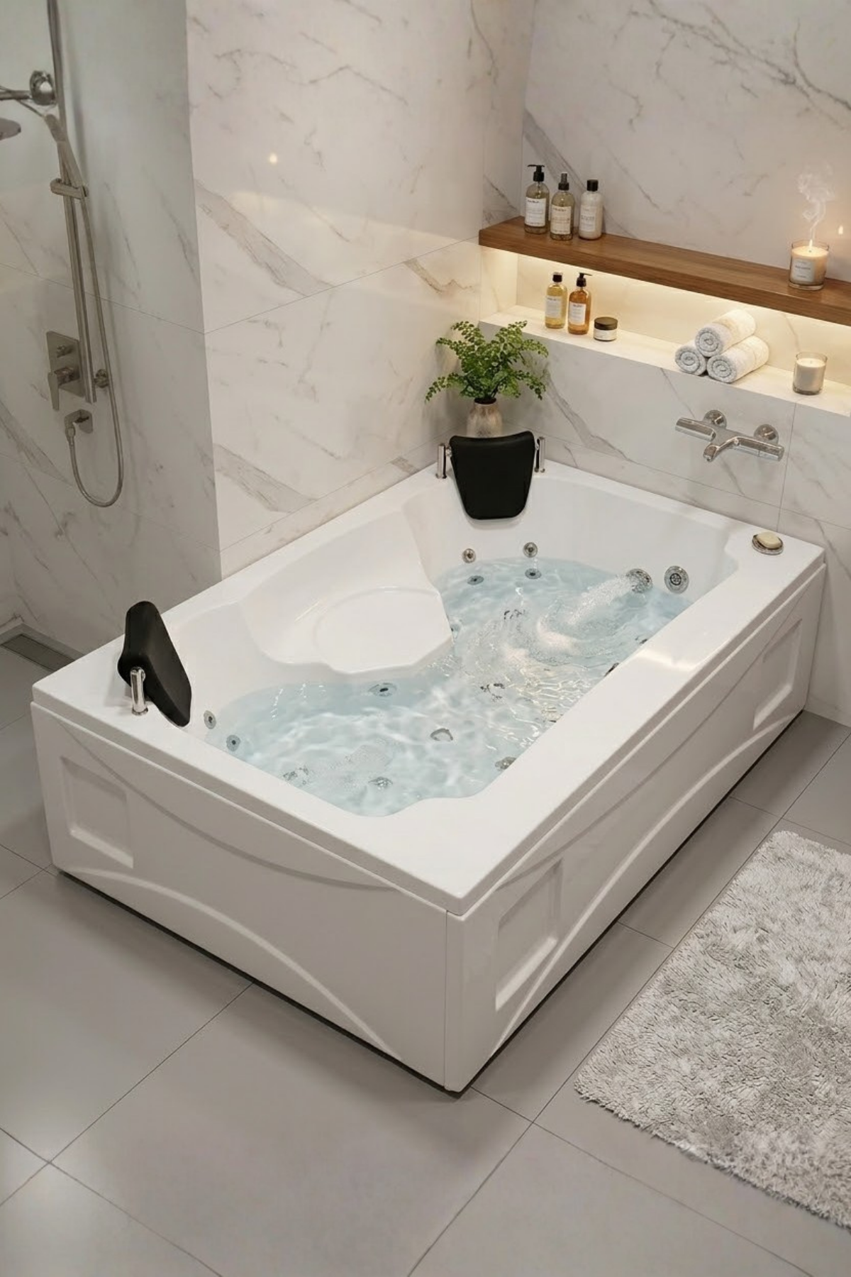 Kuntbay 109 x 179 H 55 Dikdörtgen Çift Kişilik Jakuzi