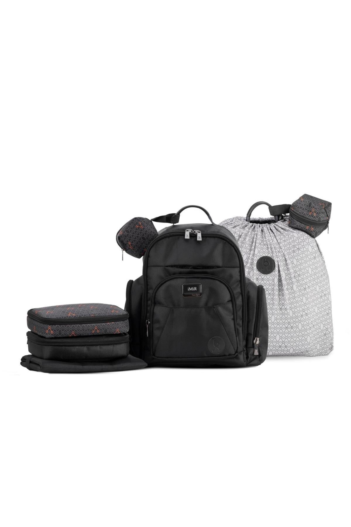 Gezenbebe Çok Fonksiyonlu Kişiselleştirilebilir Bebekli Aile Bebek Bakım Sırt Çantası Black