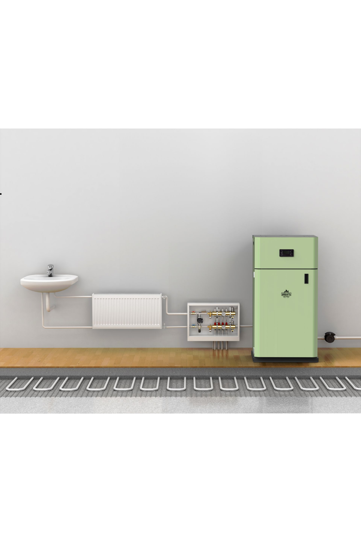 Baba's Stove Hidro D22 Otomatik Kombi Pelet Kazanı