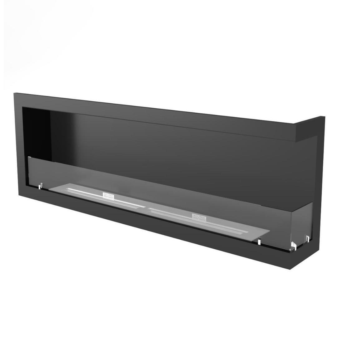 Korflame Sağ Açık 200 Cm Bioetanol Bacasız Şömine