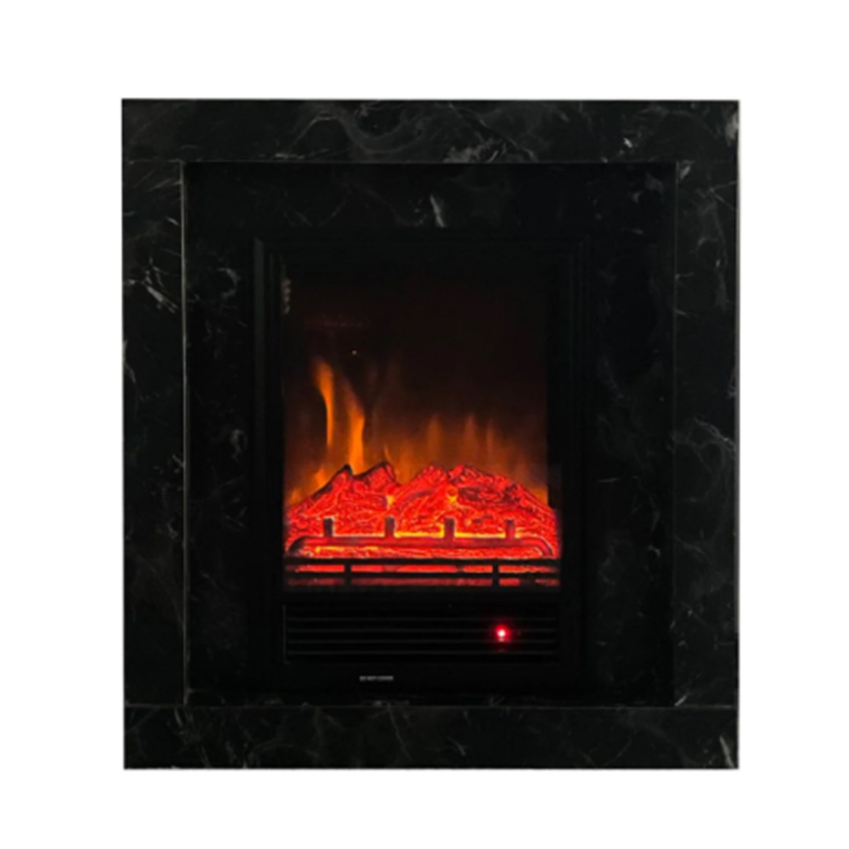 Dlc 1117 1600 Watt Siyah Mermer Desenli Elektrikli Dekoratif Şömine