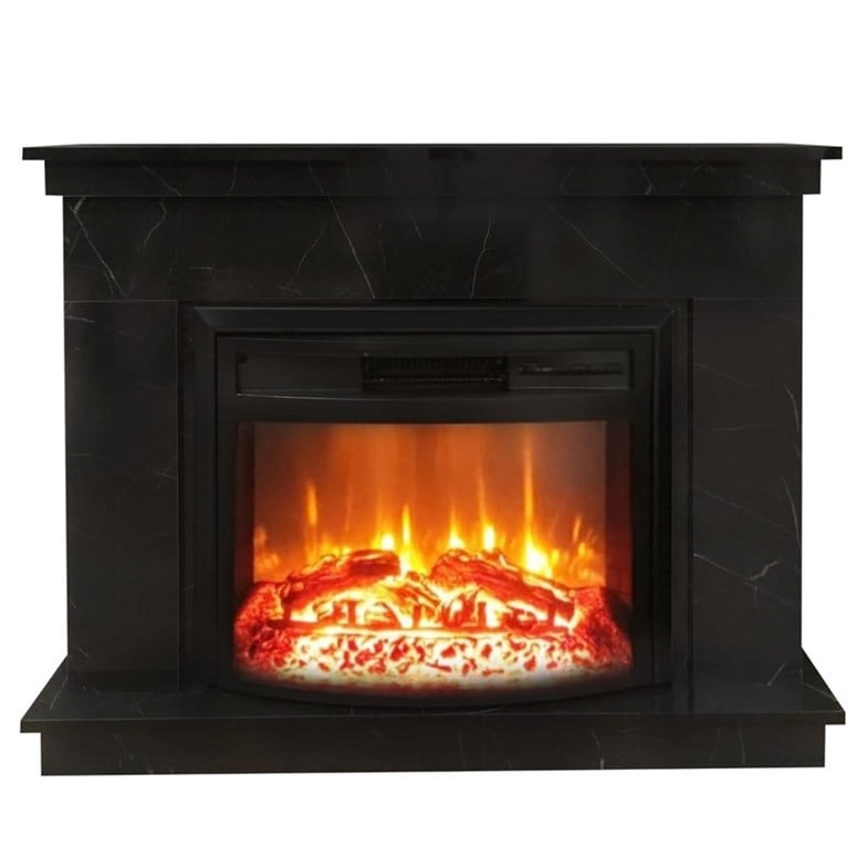 Dlc Ceningan 1800 Watt Mermer Desenli Dekoratif Elektrikli Şömine