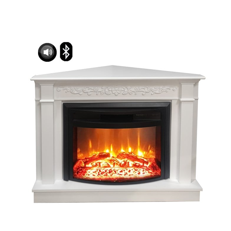 Dlc Köşe 1800 Watt Figürlü Bluetooth ve Ses Efektli Dekoratif Elektrikli Şömine