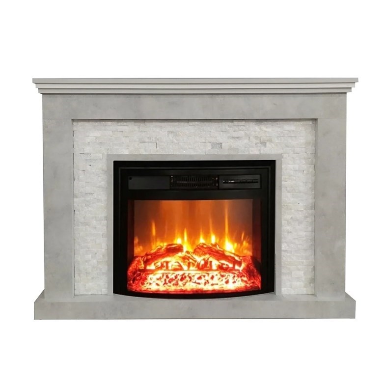 Dlc Retro 1800 Watt Taşlı Dekoratif Elektrikli Şömine