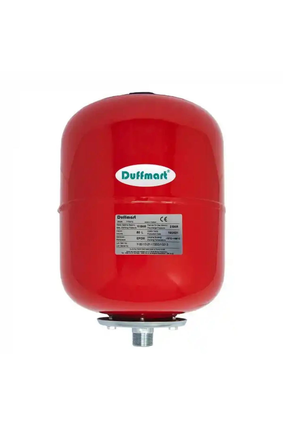 Duffmart TU 50/10 Standart 10 Atü Kapalı 50 Lt Genleşme Tankı
