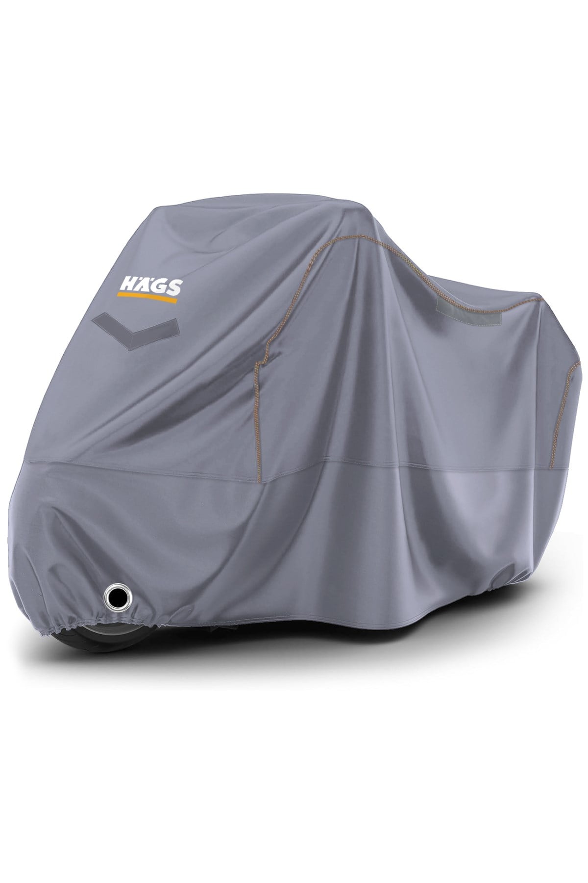 Haegs Motosiklet Brandası, Motor Kılıfı, Örtüsü Dış Mekan Motosiklet Örtüsü Su Geçirmez, Rüzgar, Toz Geçirmez, Motor Garaj Brandası, Kışa Dayanıklı XXL 265x105x125 cm - Gri