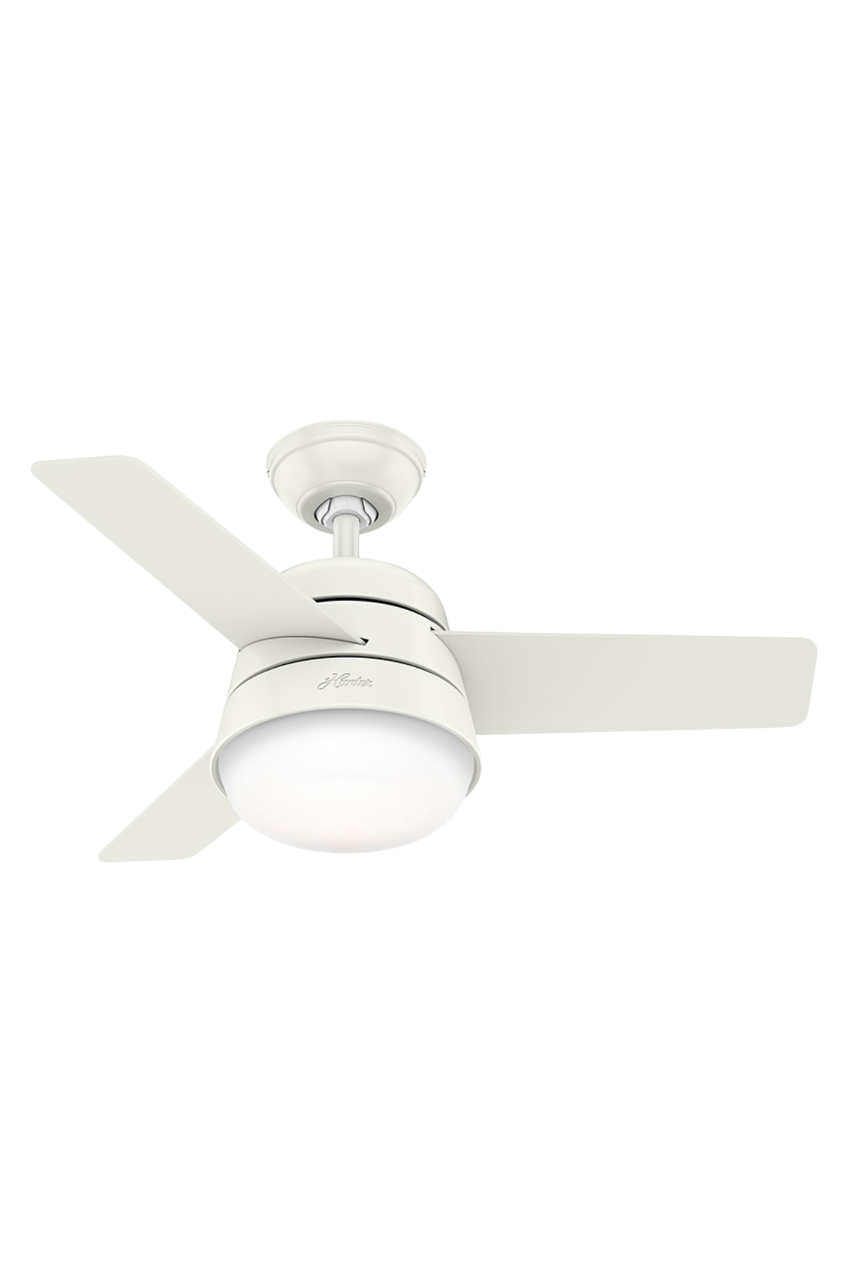 Hunter Finley Taze Beyaz 92 Cm Aydınlatmalı Duvar Kumandalı Tavan Vantilatörü