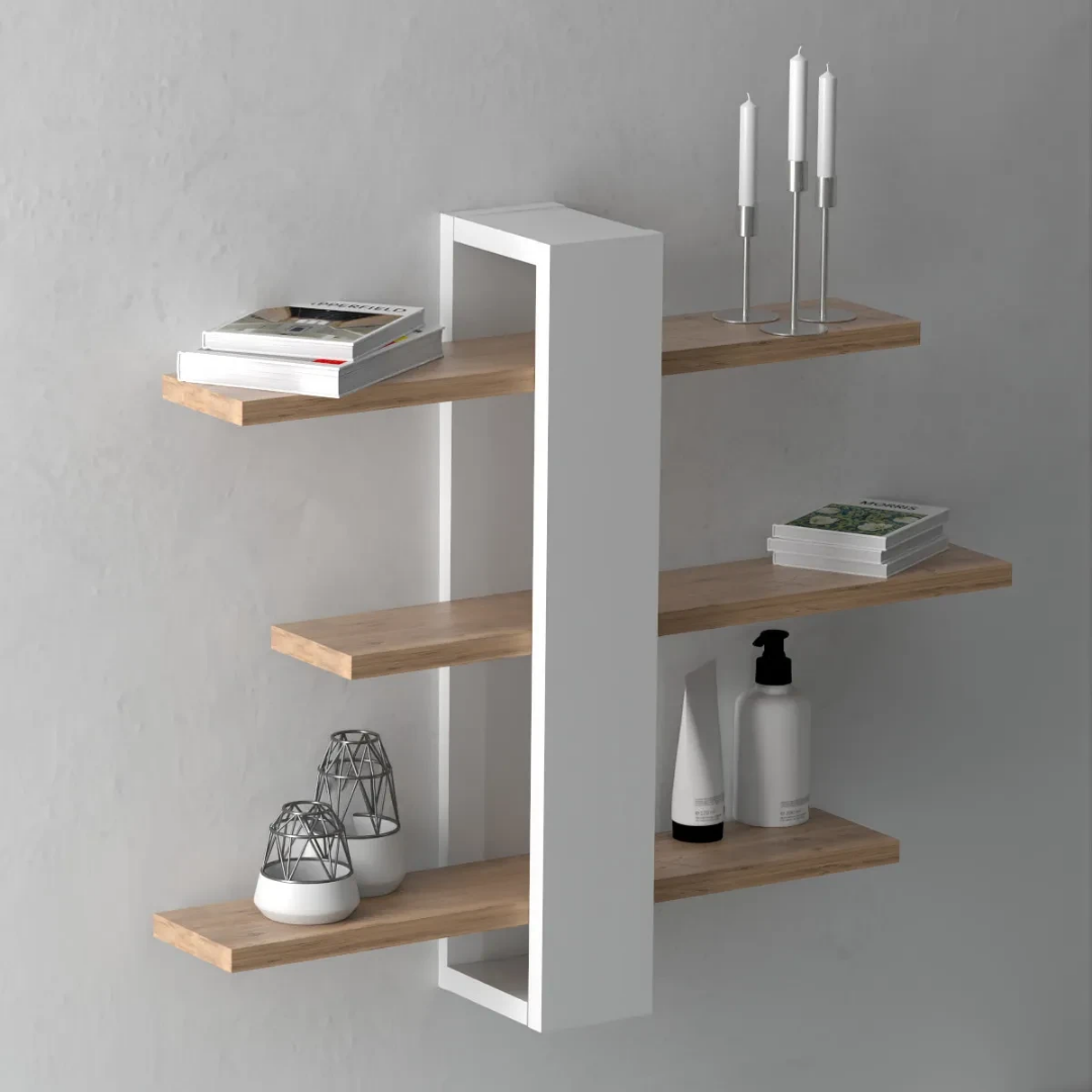 Gold Falez 3 Raflı Dekoratif Duvar Rafı