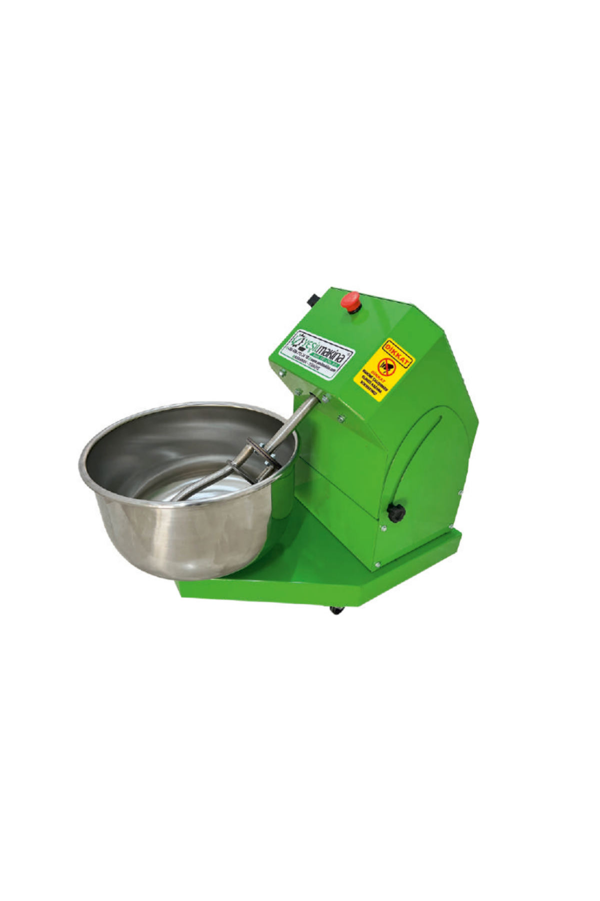 Yeşil YHK15 220v 15Kg Un 25kg Hamur Kapasiteli Hamur Yoğurma Makinası