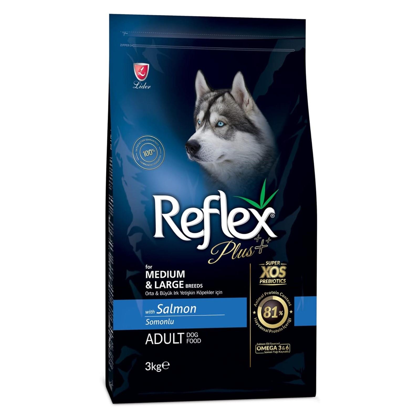 Reflex Plus Somonlu 3 kg Orta ve Büyük Irk Yetişkin Köpek Maması