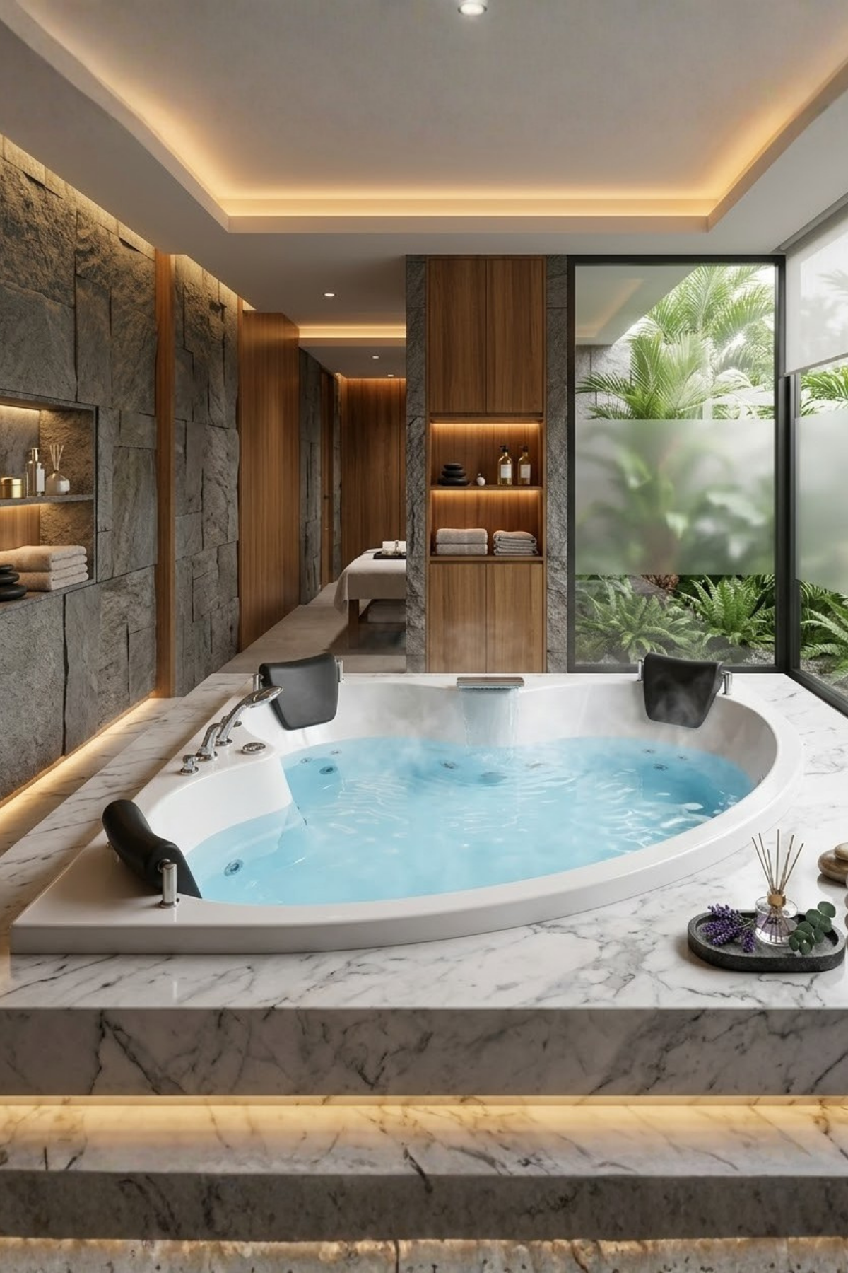 Kuntbay 150 x 150 H 60 Köşe Oval Jakuzi