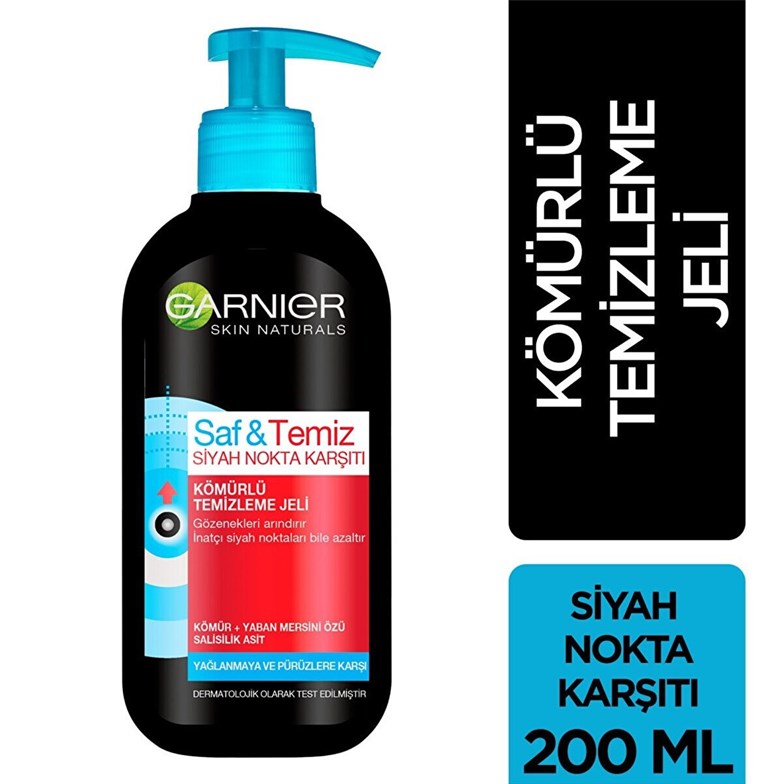 Garnier Saf & Temiz Siyah Nokta Karşıtı Kömürlü Temizleme Jeli 200ml