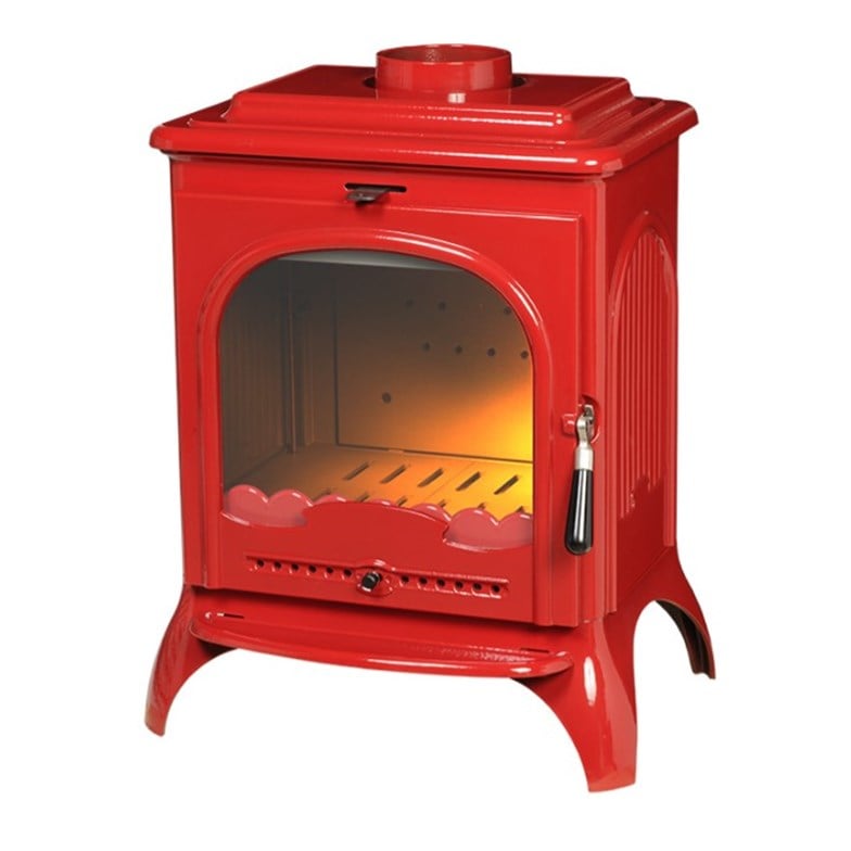 Invicta Seville-2 Kırmızı 7 kw İthal Döküm Şömine Soba