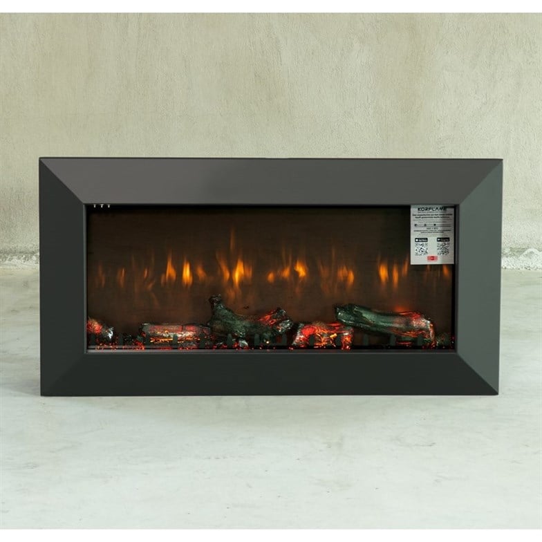 Korflame Kormet 100S 2000 Watt Ses Efektli Isıtmalı Elektrikli Şömine