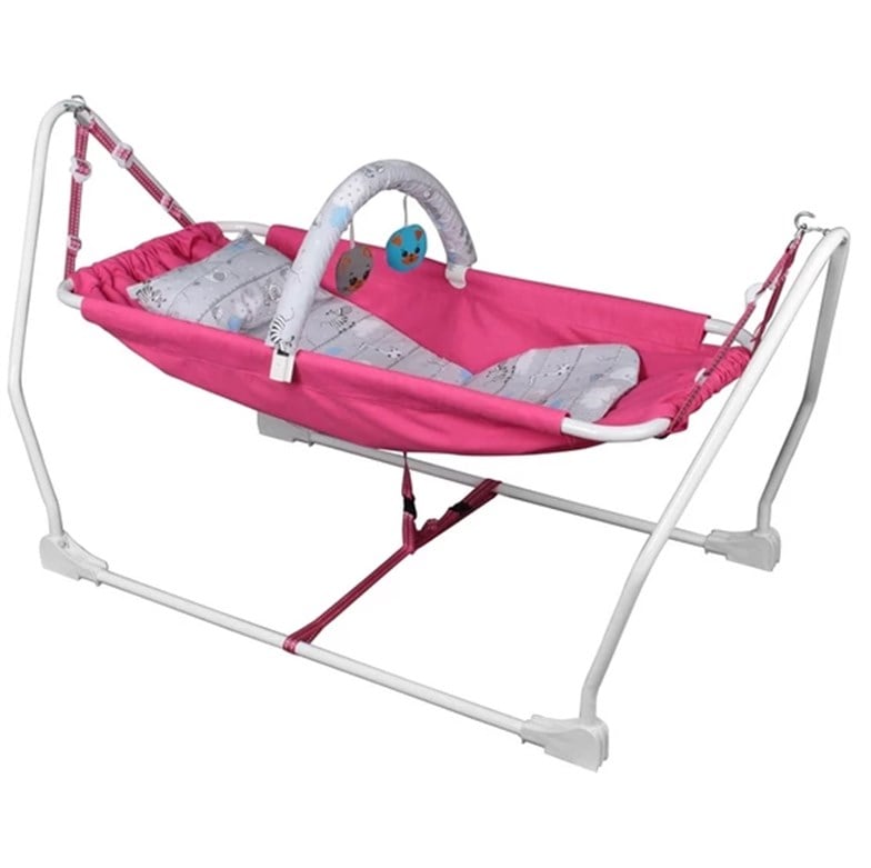 Norfolk Baby Sleep Oyuncaklı Sallanır Bebek Beşiği Hamak Beşik Fuşya