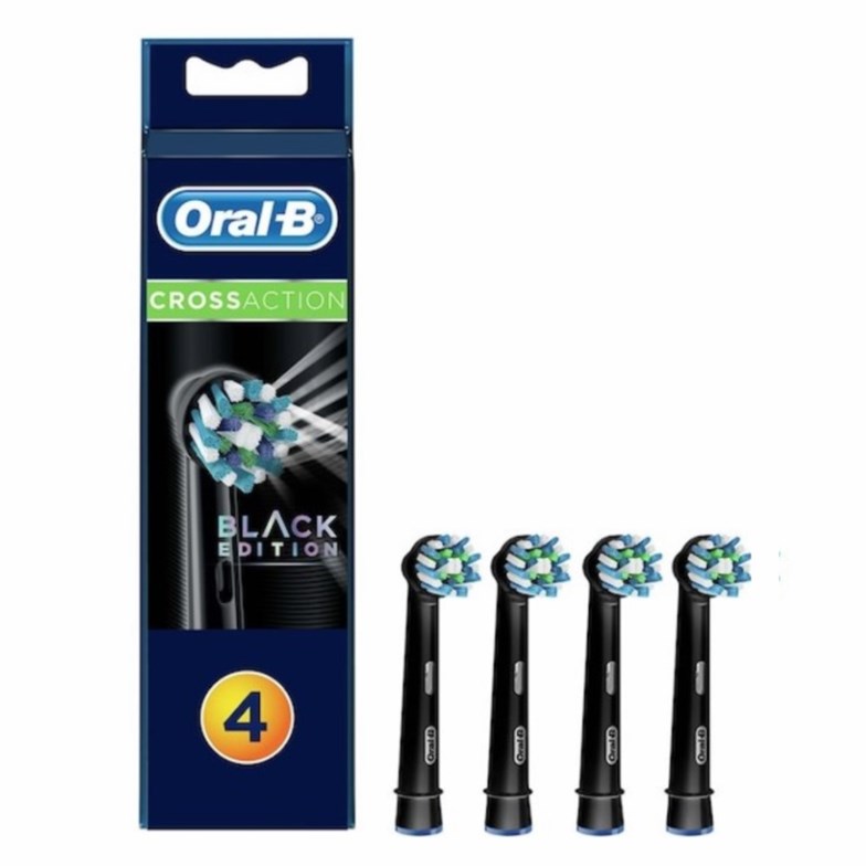 Oral-B CrossAction Diş Fırçası Yedek Başlığı 4'lü Siyah