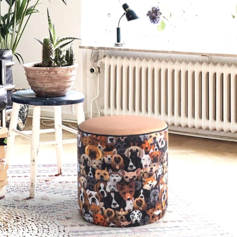 Puqqa Dogs Desenli Puf