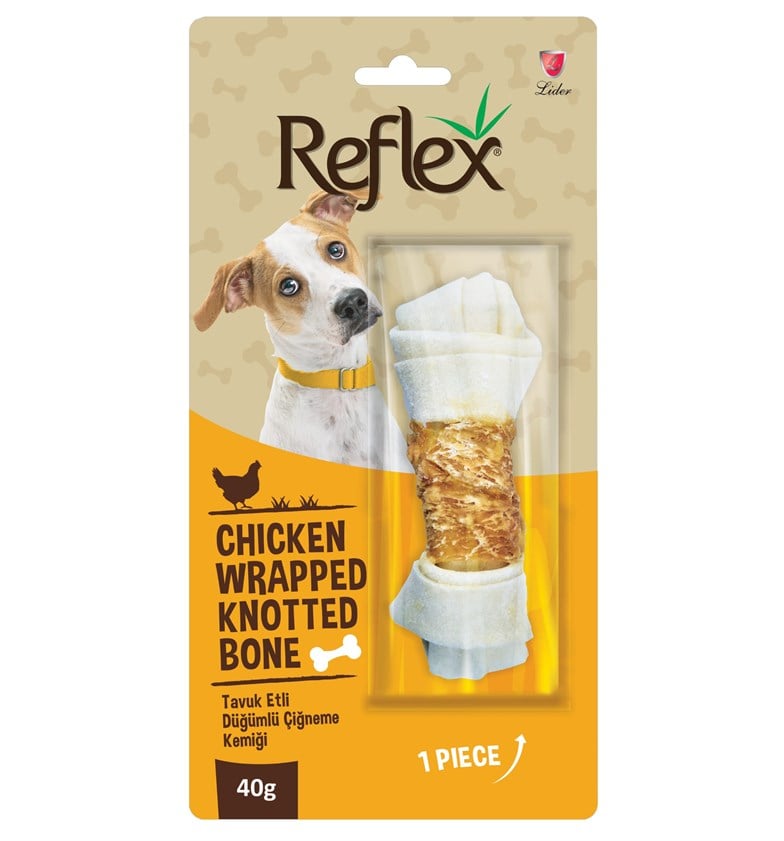 Reflex Tavuk Etli Düğümlü Çiğneme Kemiği 40 Gr