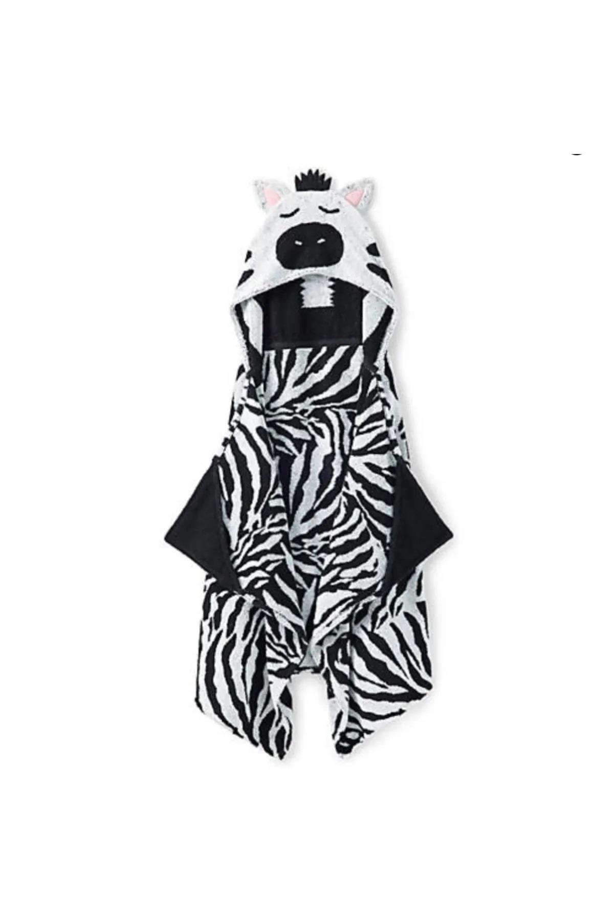 Reyo Havlu Denizi Ev Tekstil Ürünleri Zebra Figürlü Havlu Panço